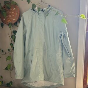 Women's Light Blue Rain Jacket